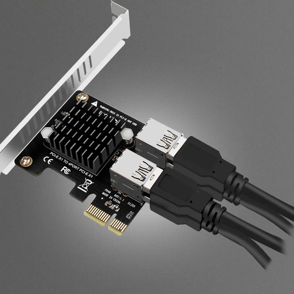 PCIe to PCI-E X1 4 Ʈ ũž Ȯ ī, USB 3.0 Ȯ , ASM1184E ũž PCIe , ü    , 1X
